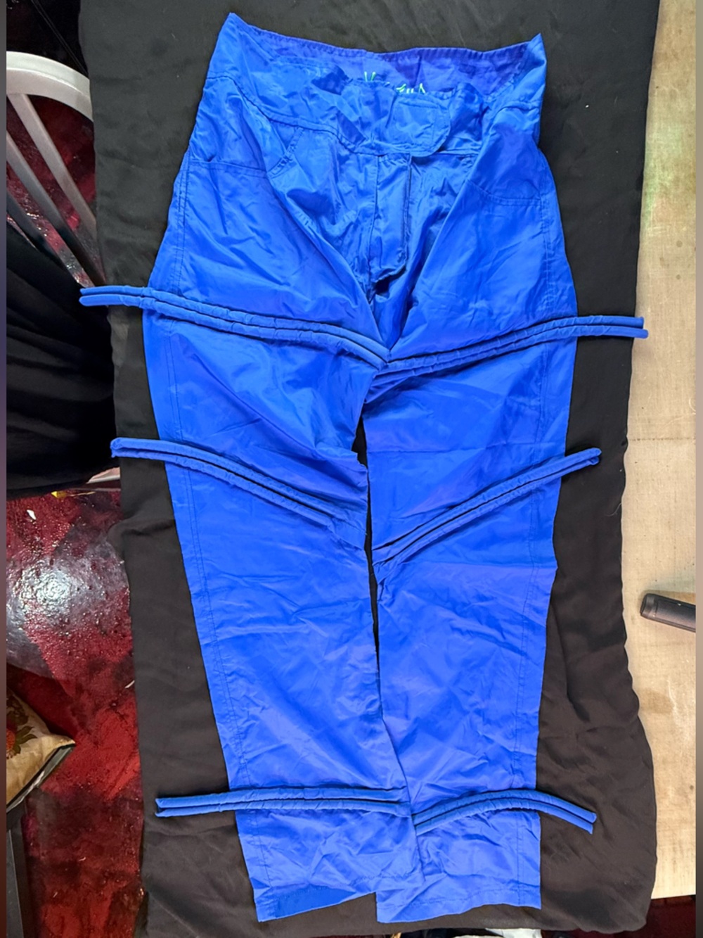 Y2K vintage Bold Royal Blue Nylon  Pants Vicious